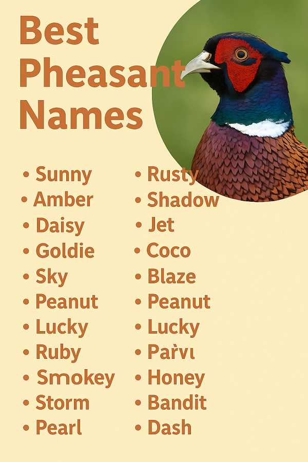 Best Pheasant Names