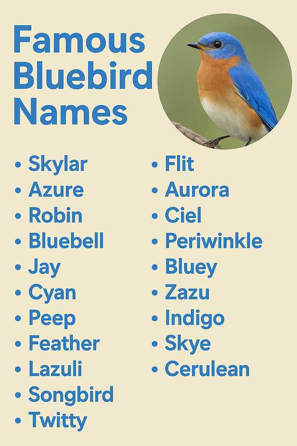Famous Bluebird Names