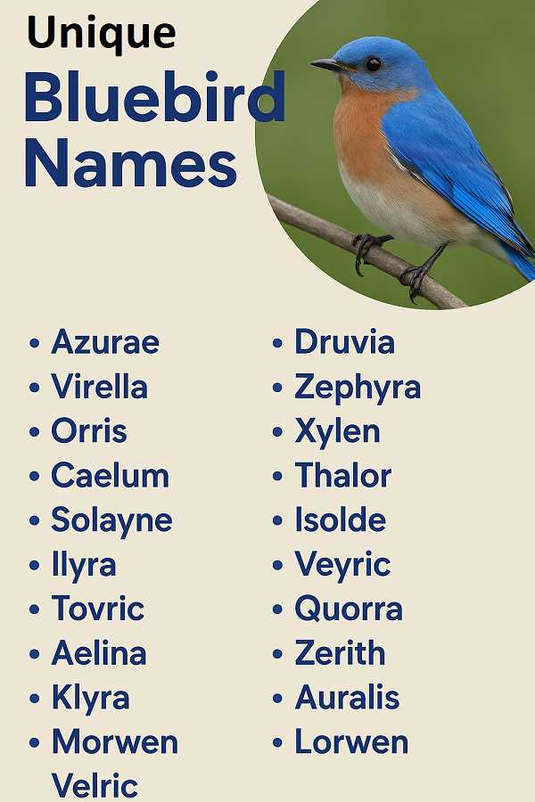 Unique Bluebird Names
