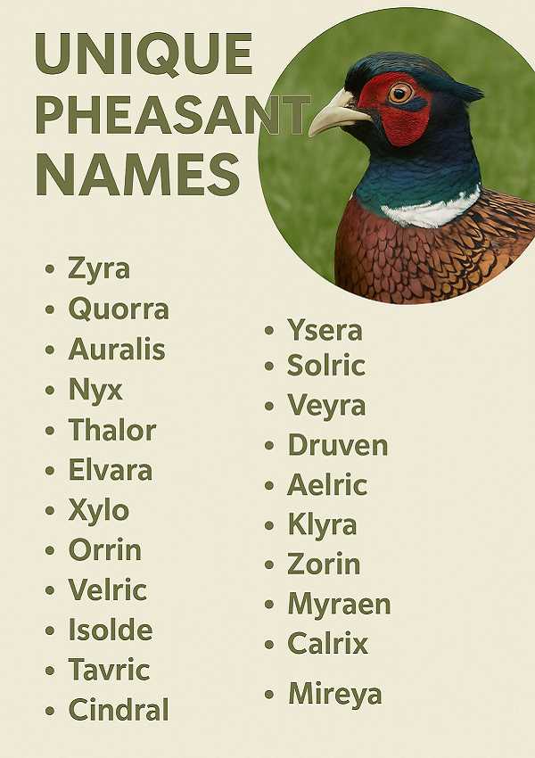 Unique Pheasant Names